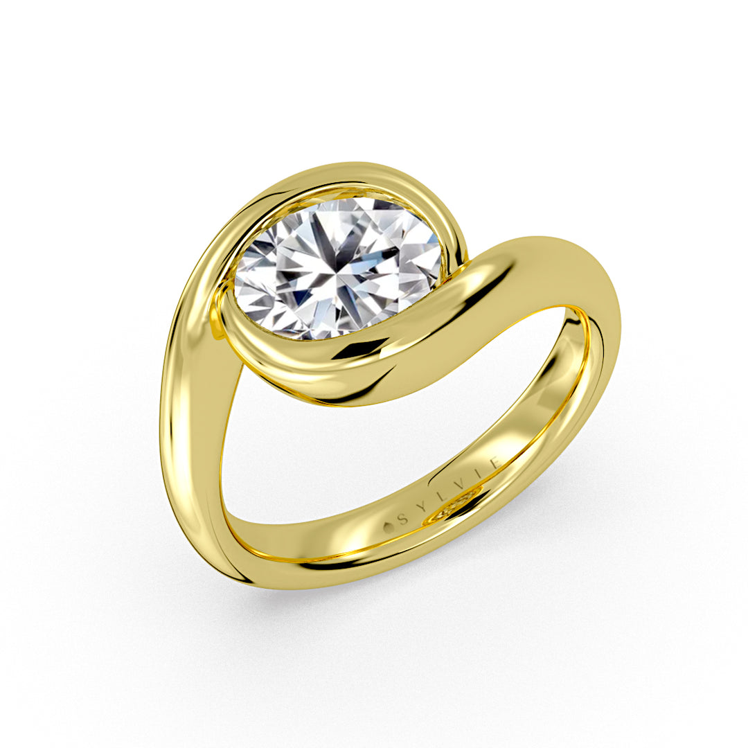 Auravie East to West Oval Cut Bypass Engagement Ring - Lyric