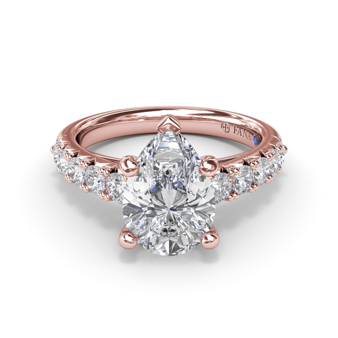 Handset Pear Diamond Engagement Ring