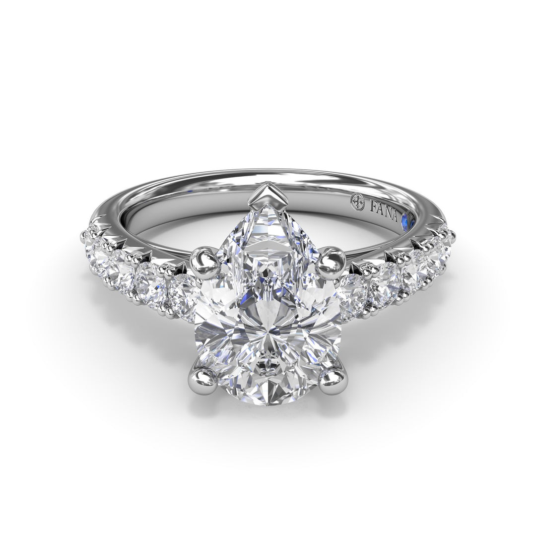 Handset Pear Diamond Engagement Ring