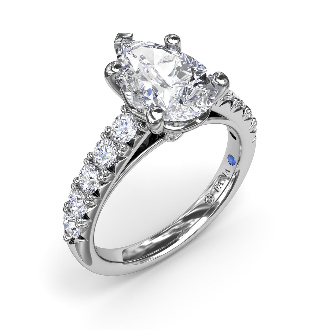 Handset Pear Diamond Engagement Ring