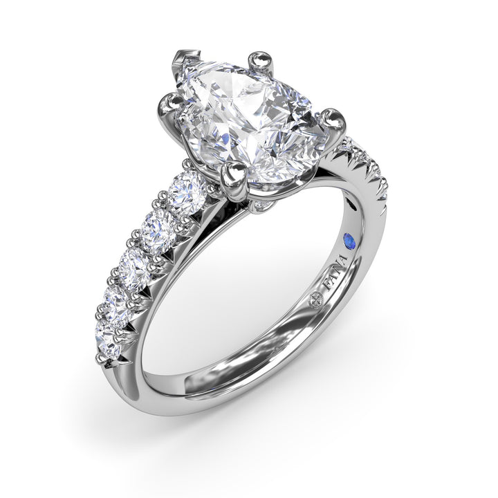 Handset Pear Diamond Engagement Ring