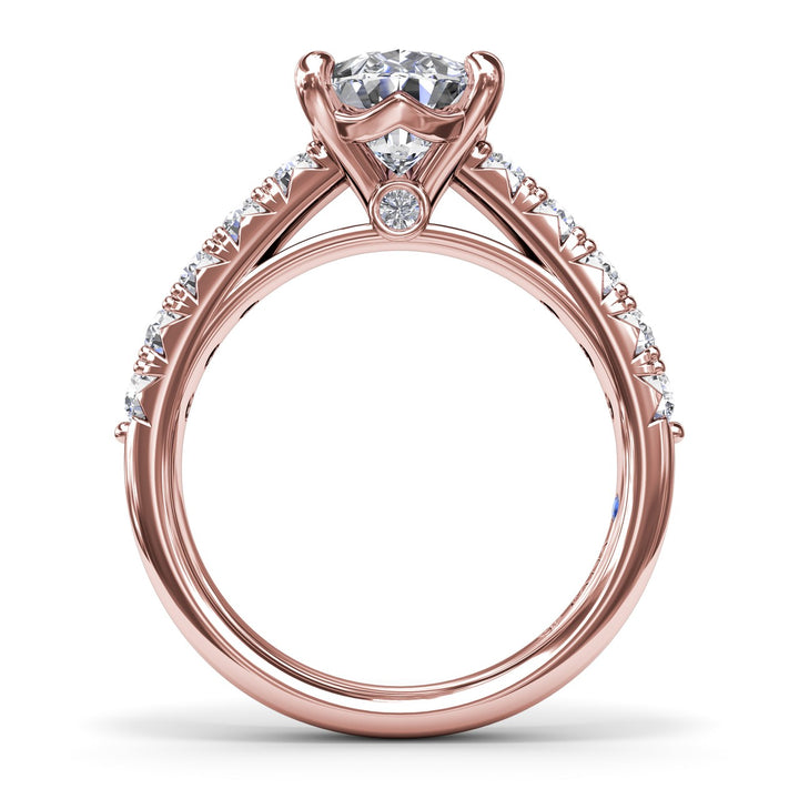 Handset Pear Diamond Engagement Ring