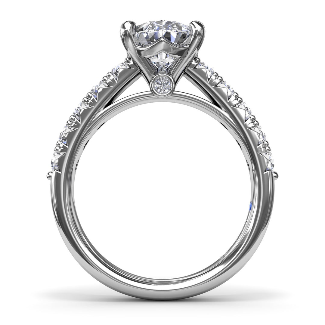 Handset Pear Diamond Engagement Ring
