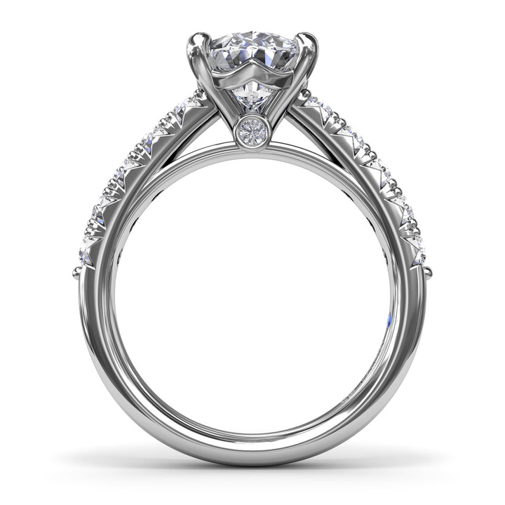 Handset Pear Diamond Engagement Ring