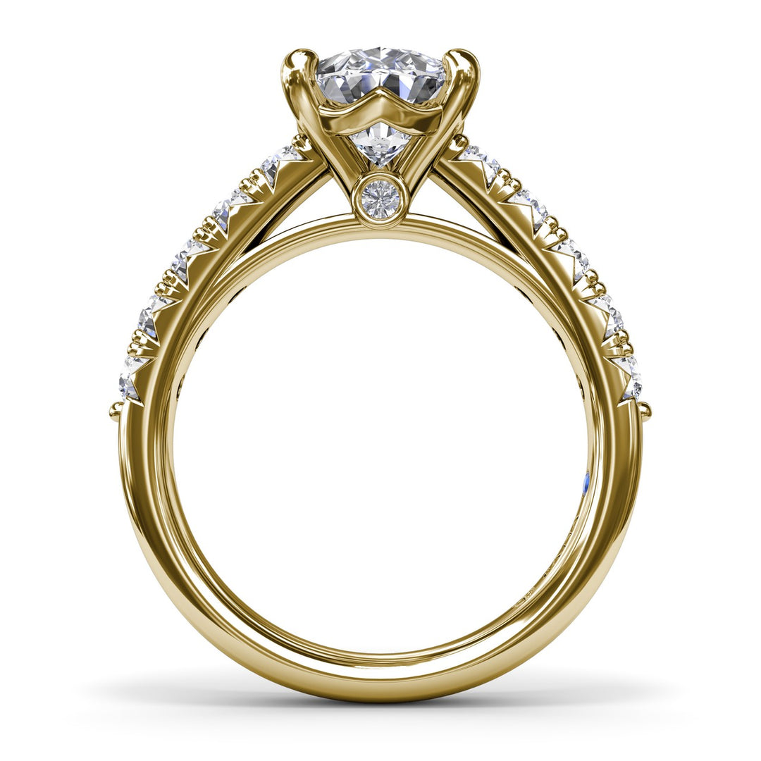 Handset Pear Diamond Engagement Ring