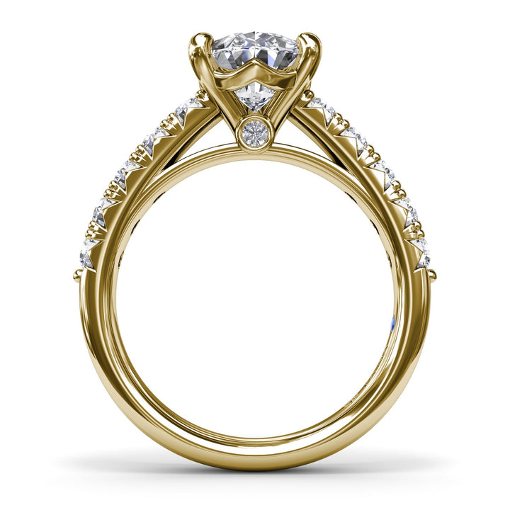 Handset Pear Diamond Engagement Ring