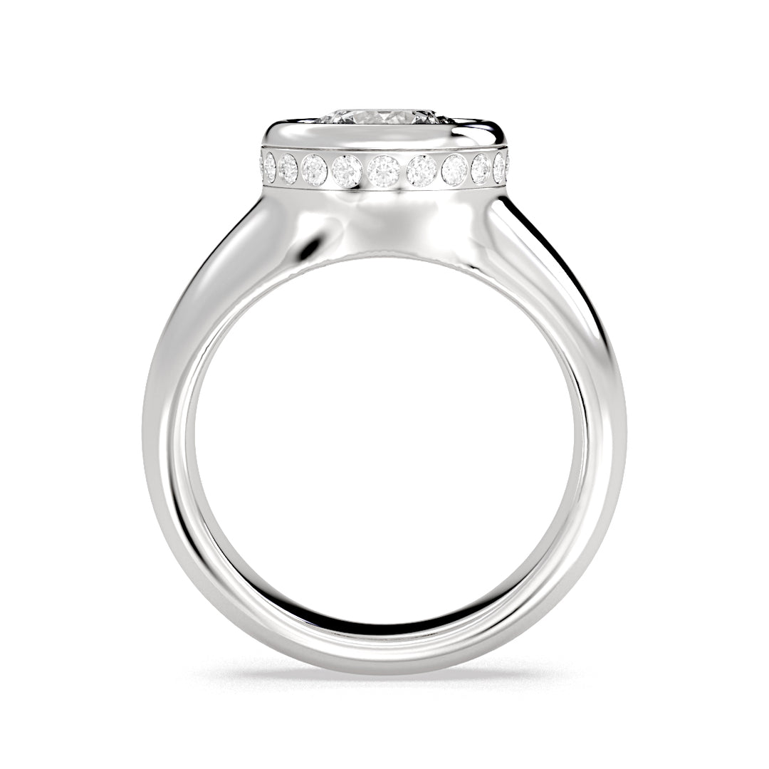 Auravie Bezel Hidden Halo Engagement Ring - Karsyn