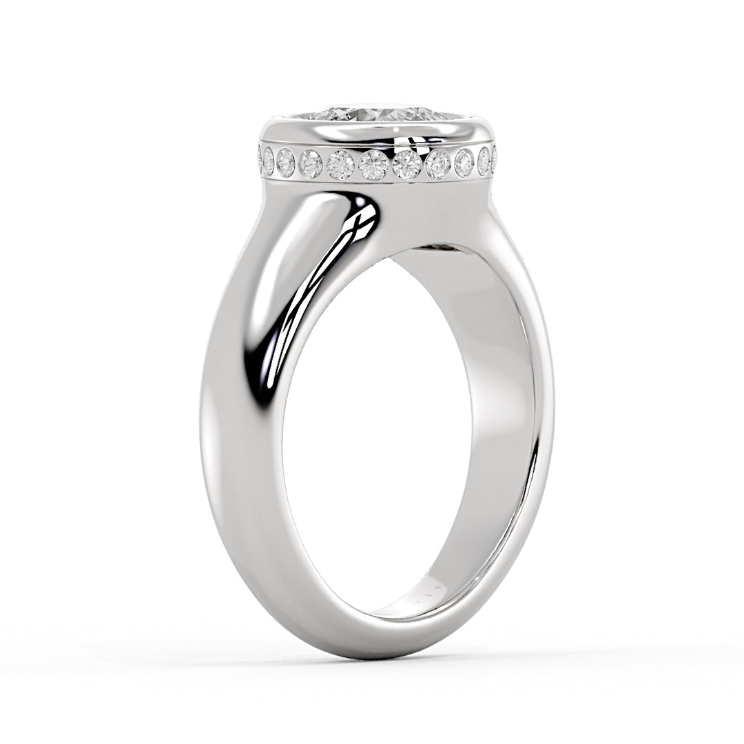 Auravie Bezel Hidden Halo Engagement Ring - Karsyn