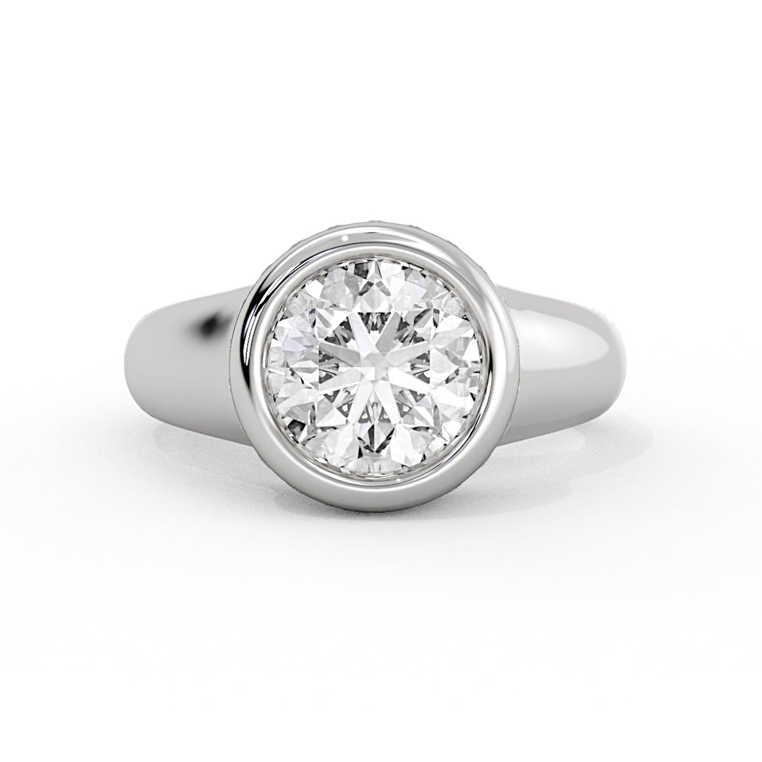 Auravie Bezel Hidden Halo Engagement Ring - Karsyn