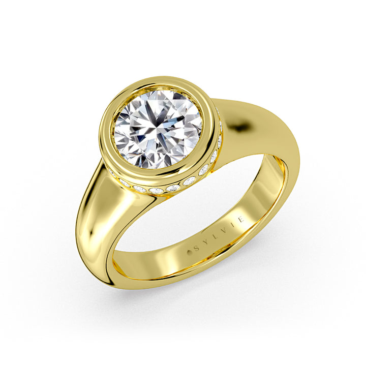 Auravie Bezel Hidden Halo Engagement Ring - Karsyn