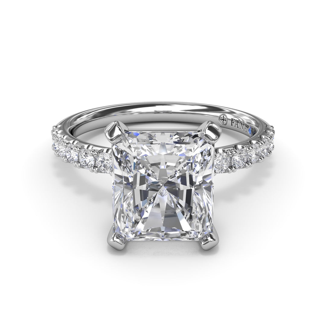 Classic Pave Radiant Cut Engagement Ring