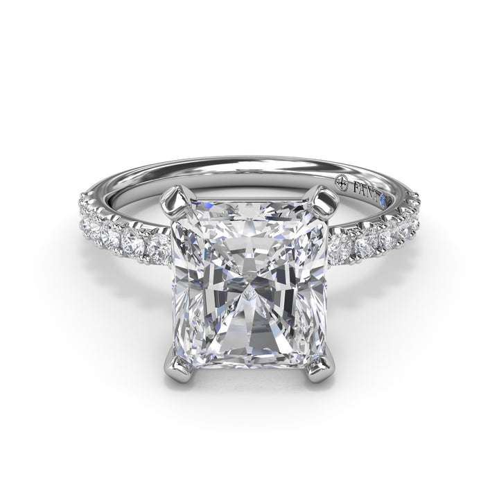Classic Pave Radiant Cut Engagement Ring