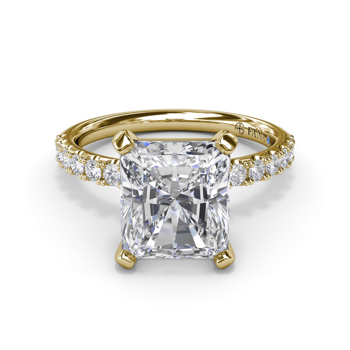 Classic Pave Radiant Cut Engagement Ring