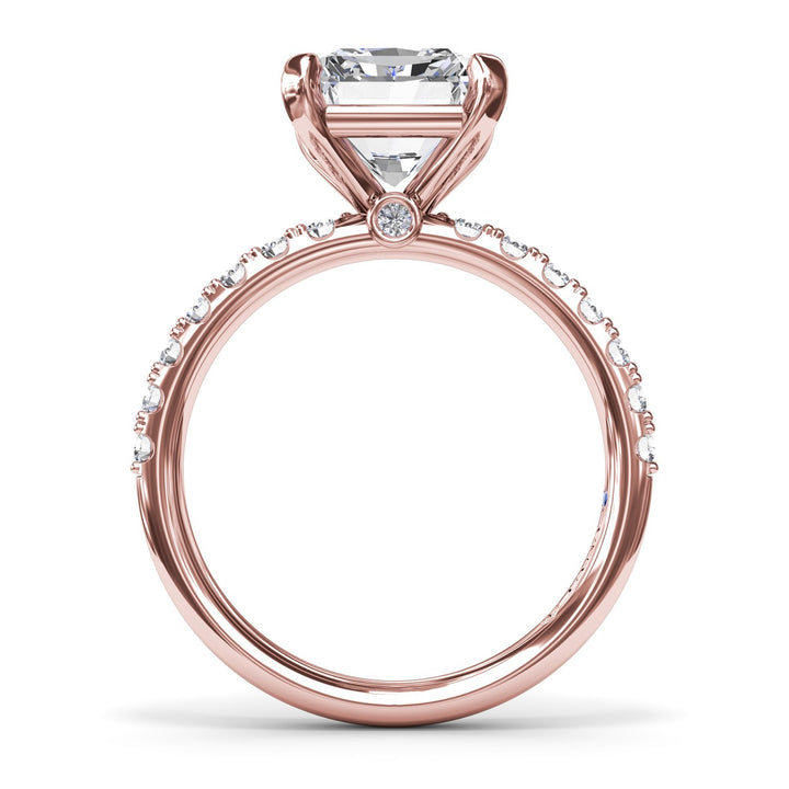 Classic Pave Radiant Cut Engagement Ring