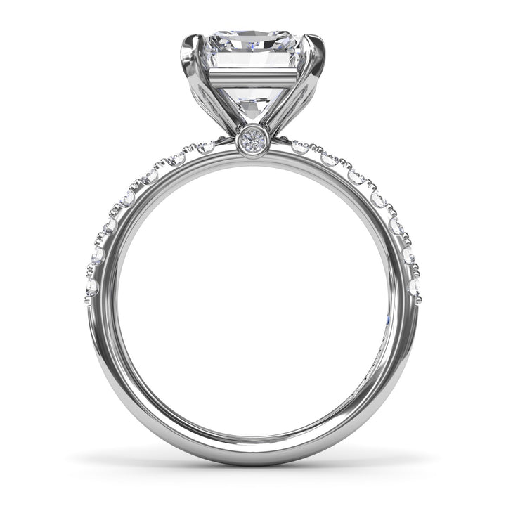 Classic Pave Radiant Cut Engagement Ring
