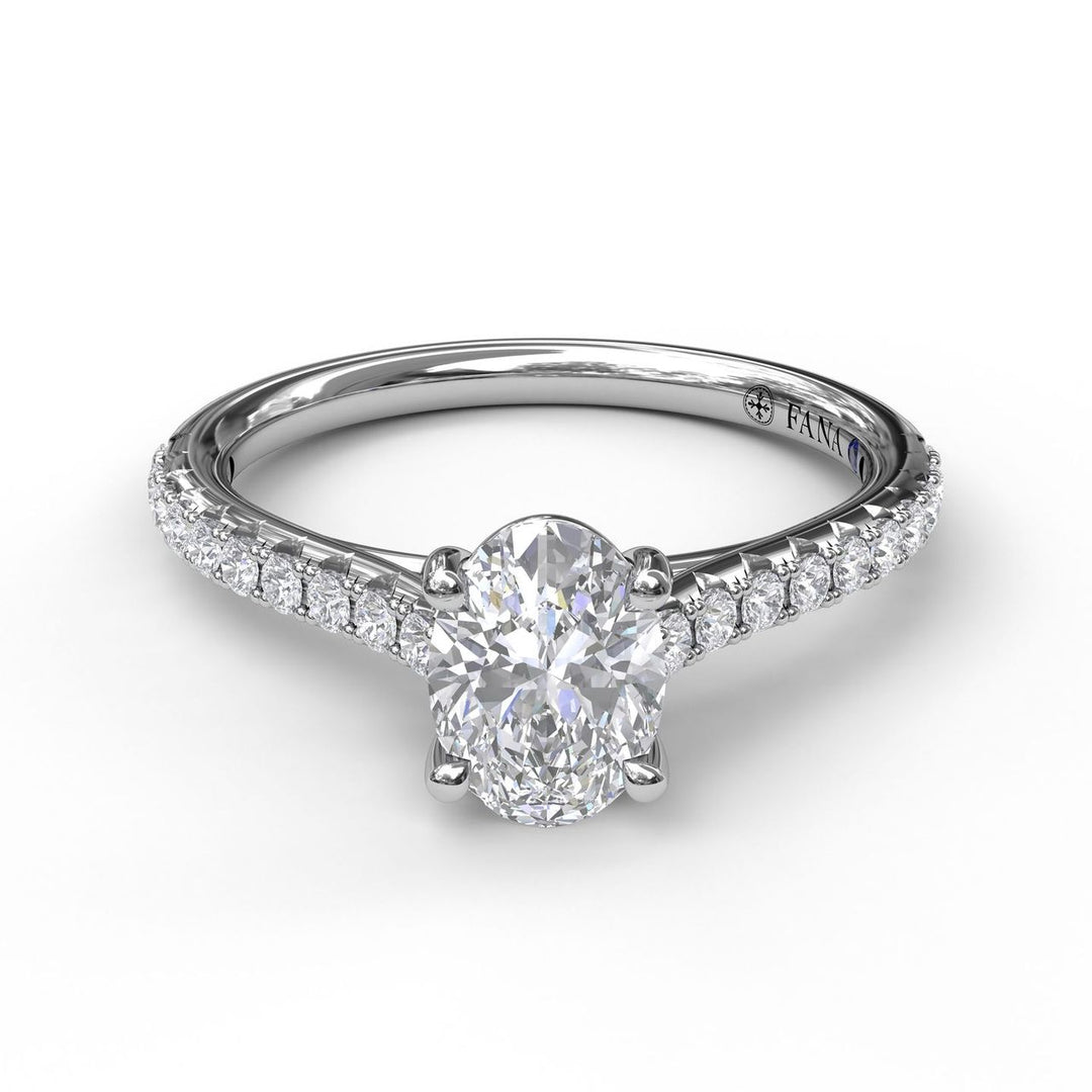 Classic Diamond Engagement Ring with Beautiful Side Detail