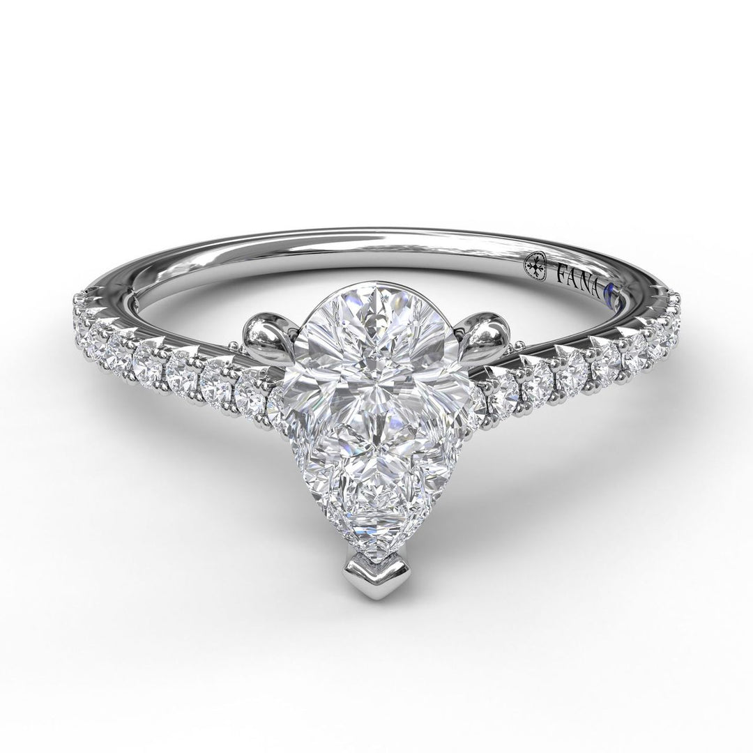 Classic Diamond Engagement Ring with Beautiful Side Detail