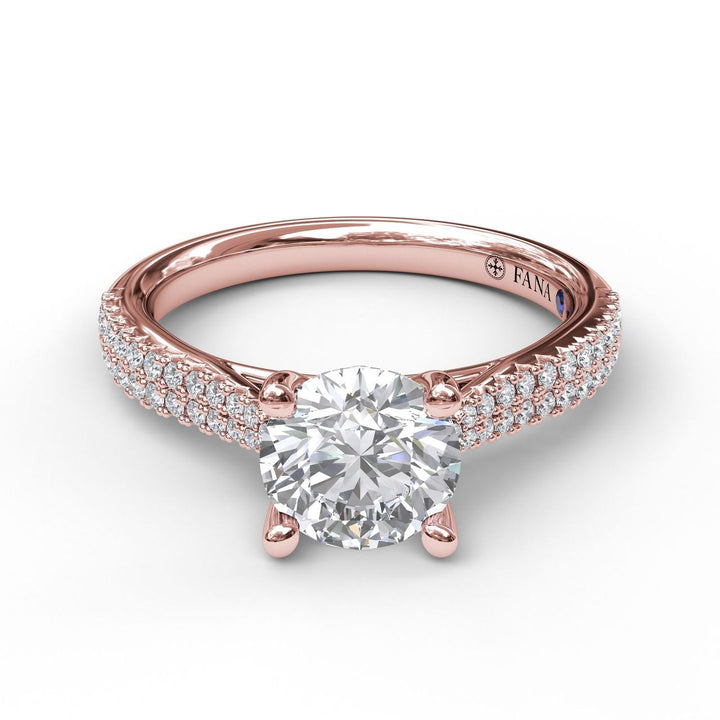 Solitaire With Double Row Pave