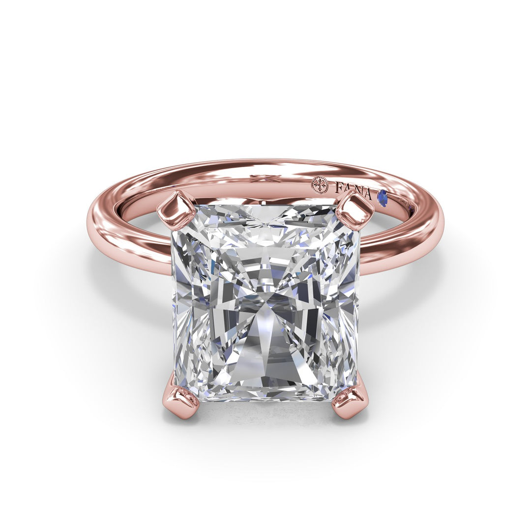 Timeless Radiant Cut Solitaire Engagement Ring