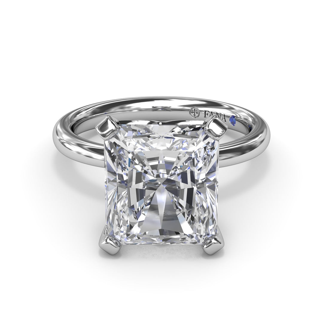 Timeless Radiant Cut Solitaire Engagement Ring