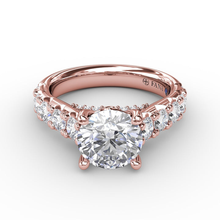 Classic Round Chunky Diamond Solitaire Engagement Ring