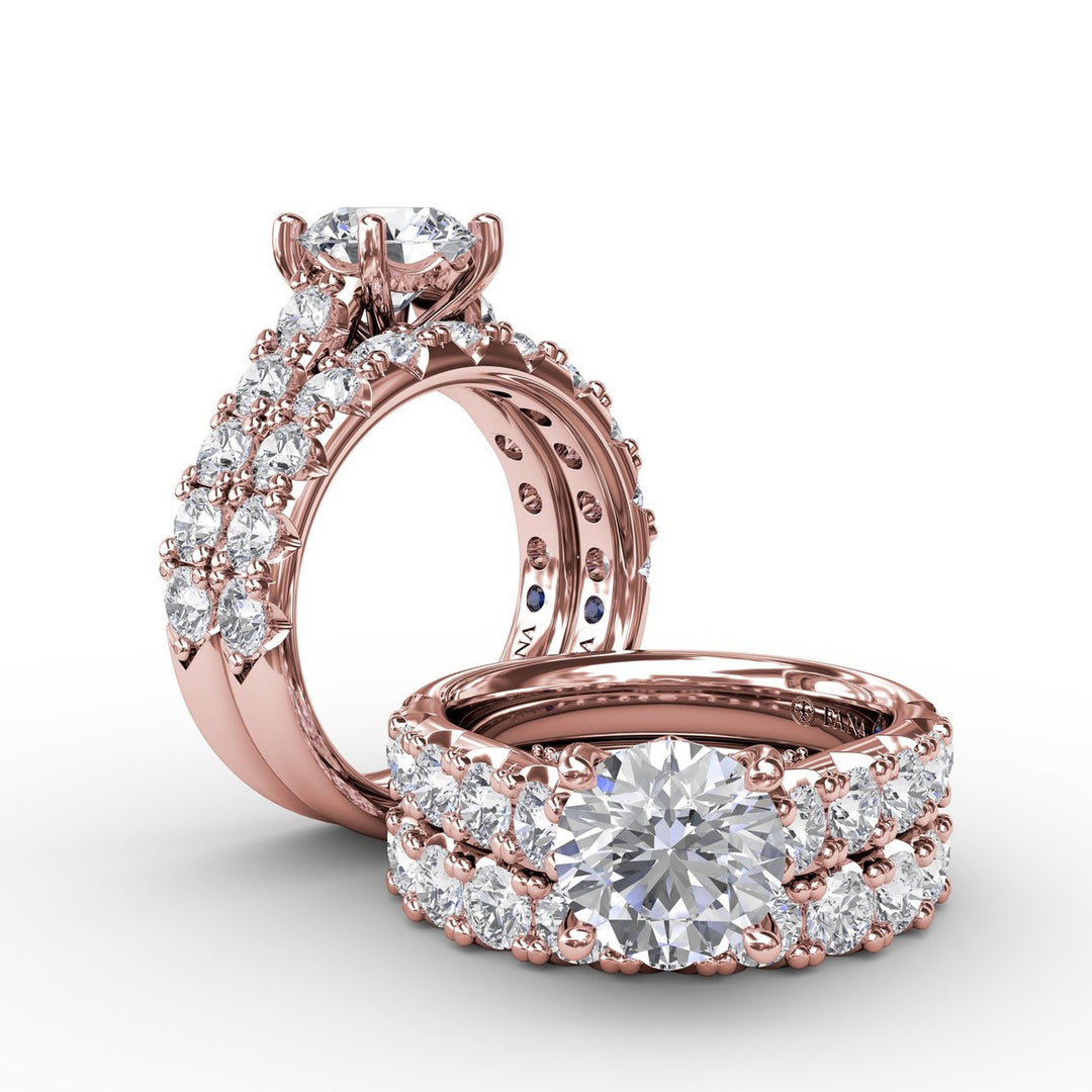 Classic Round Chunky Diamond Solitaire Engagement Ring