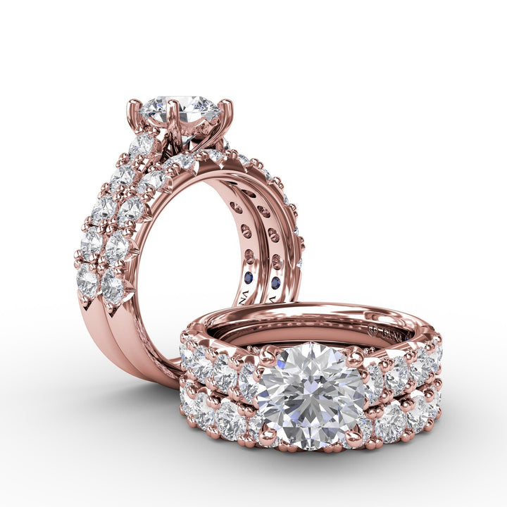 Classic Round Chunky Diamond Solitaire Engagement Ring