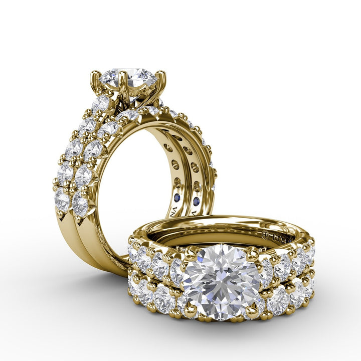 Classic Round Chunky Diamond Solitaire Engagement Ring