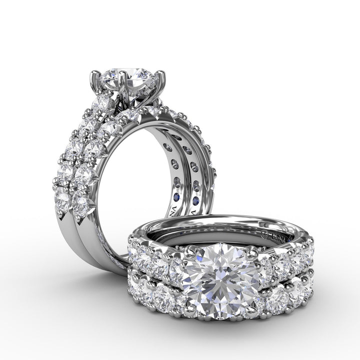 Classic Round Chunky Diamond Solitaire Engagement Ring