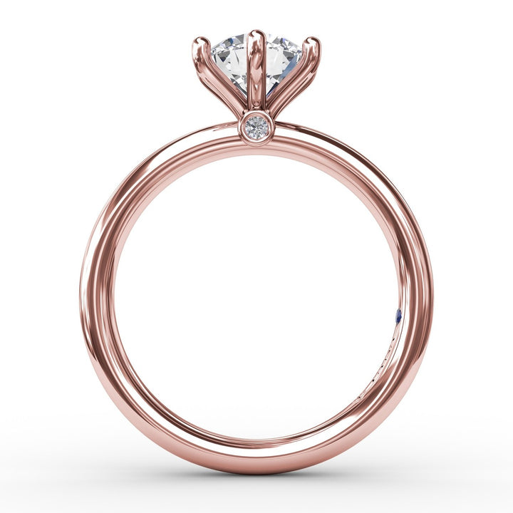 Classic Six-Prong Round Diamond Solitaire Engagement Ring
