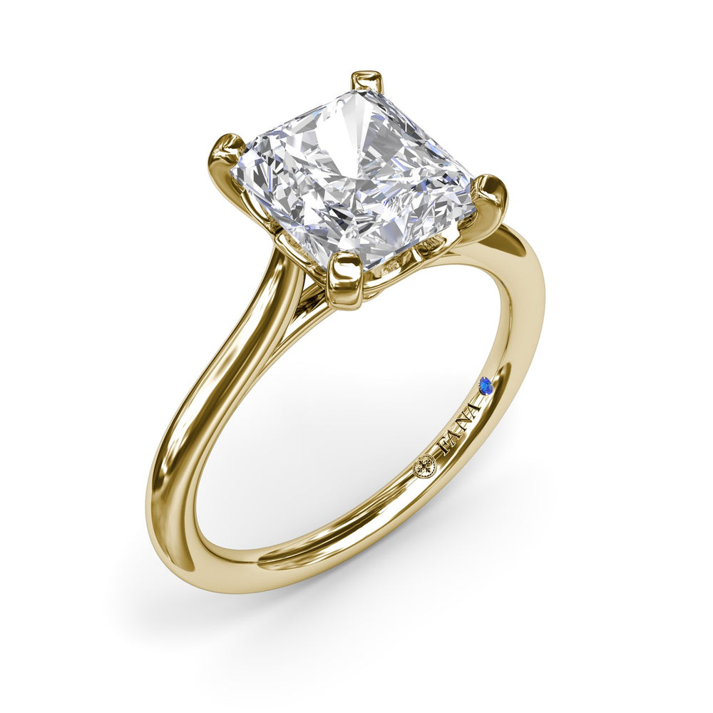 Precious Radiant Solitaire Diamond Engagement Ring