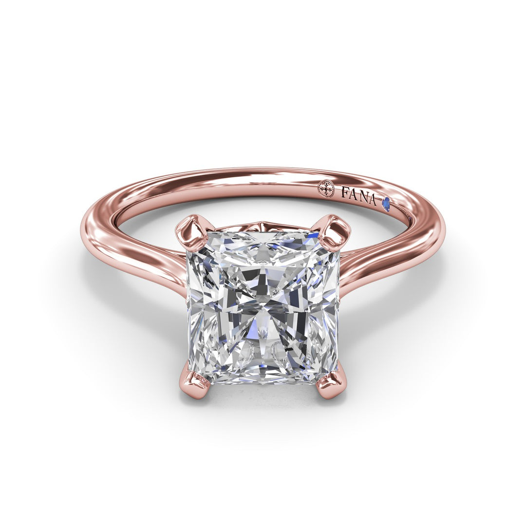 Precious Radiant Solitaire Diamond Engagement Ring