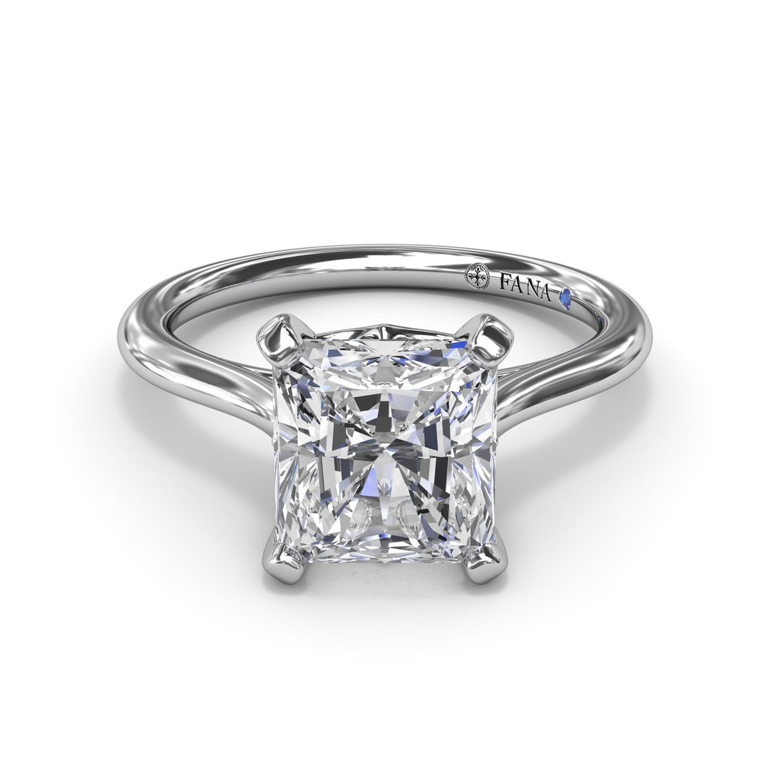 Precious Radiant Solitaire Diamond Engagement Ring