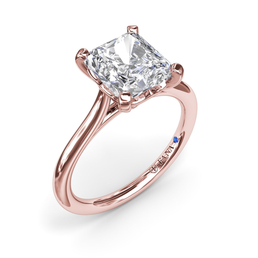 Precious Radiant Solitaire Diamond Engagement Ring