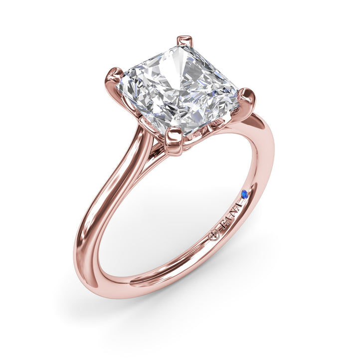 Precious Radiant Solitaire Diamond Engagement Ring