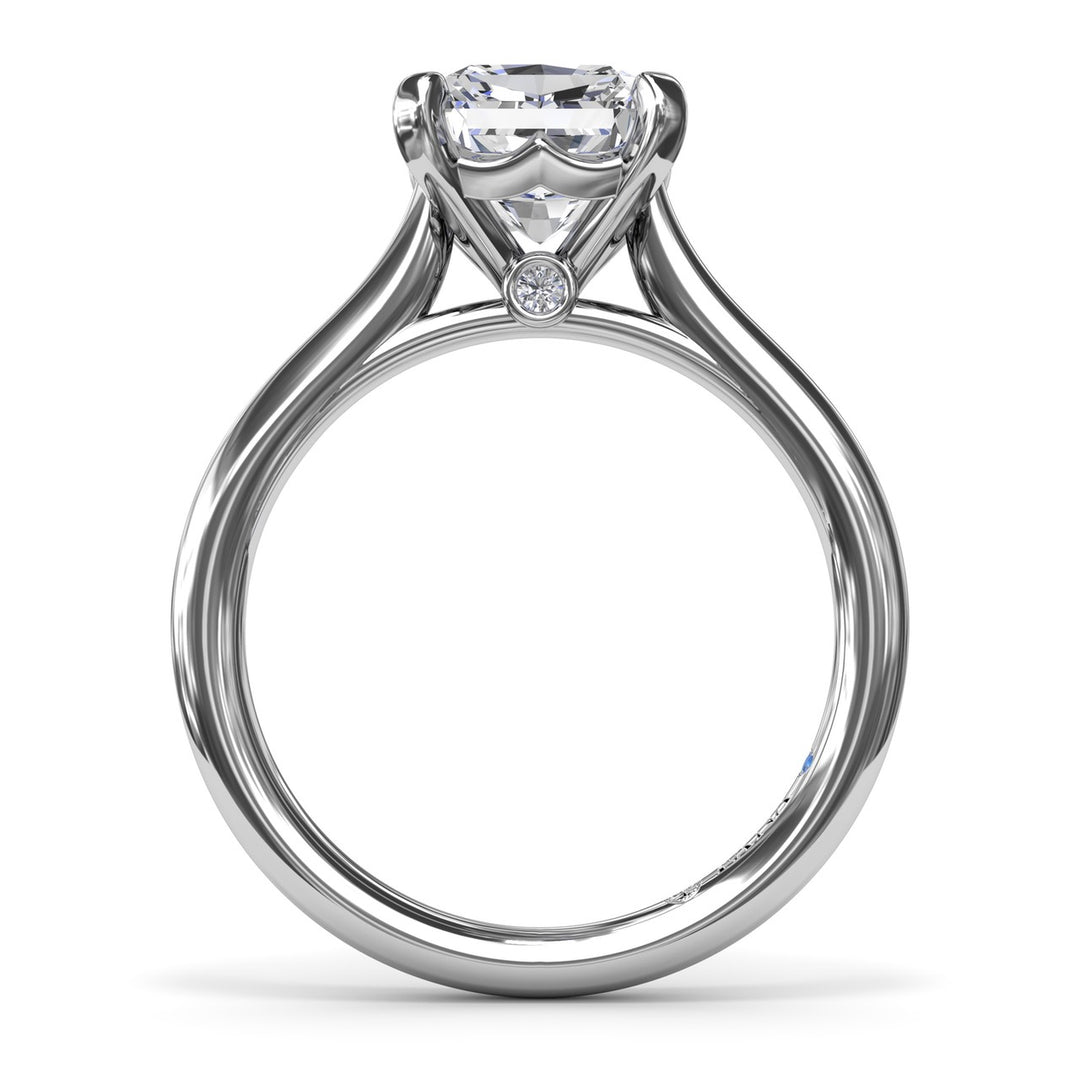 Precious Radiant Solitaire Diamond Engagement Ring