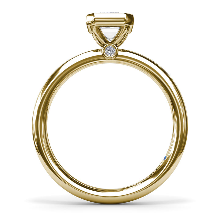 Modest Solitaire Diamond Engagement Ring