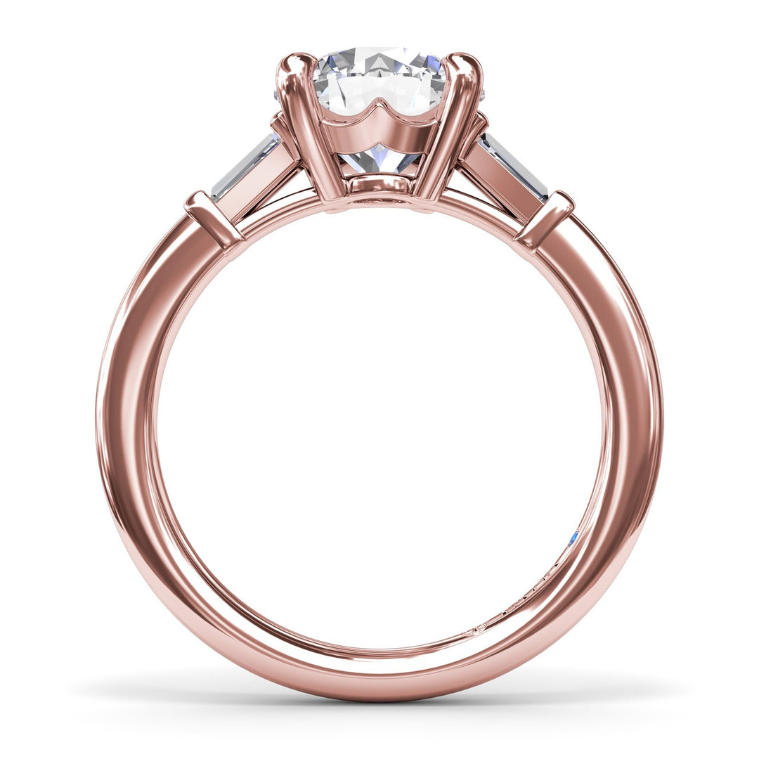 Tapered Baguette Diamond Engagement Ring
