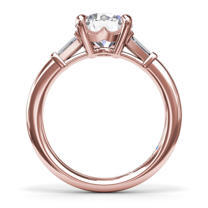 Tapered Baguette Diamond Engagement Ring