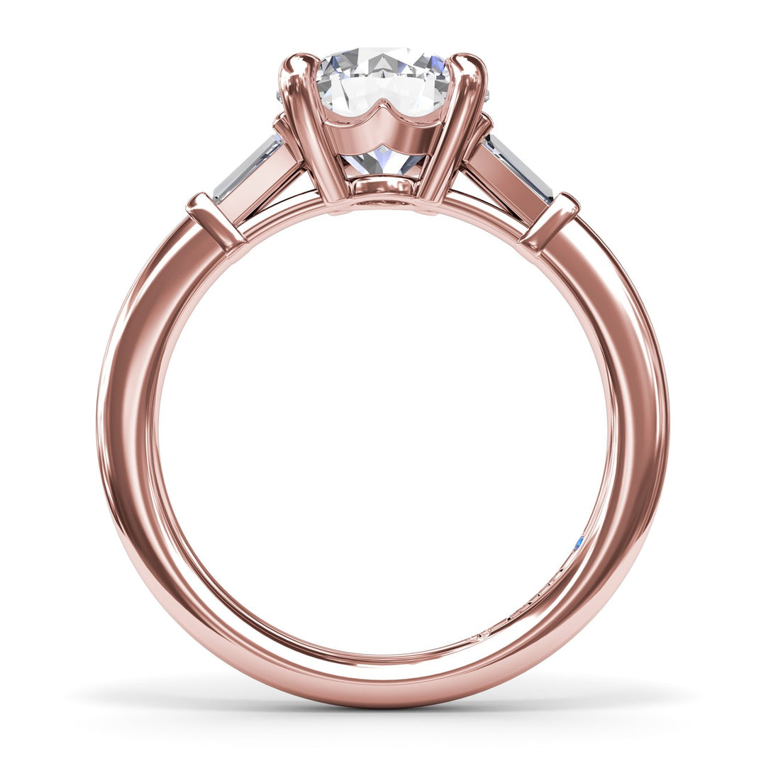 Tapered Baguette Diamond Engagement Ring