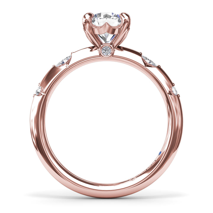 Captivating Raindrop Diamond Engagement Ring