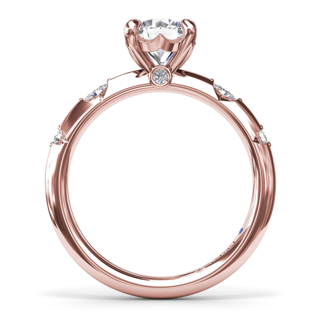 Captivating Raindrop Diamond Engagement Ring