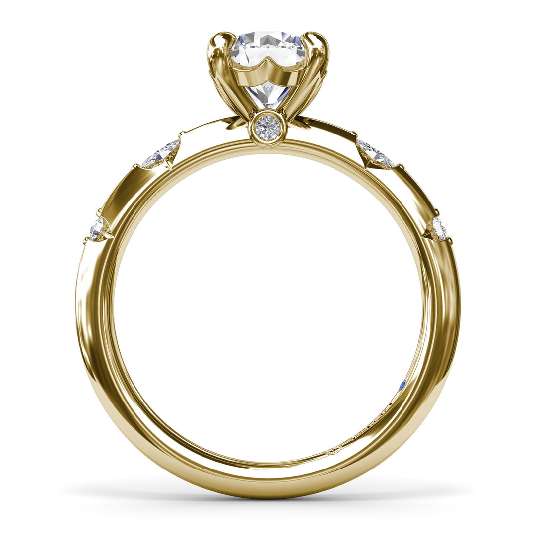 Captivating Raindrop Diamond Engagement Ring