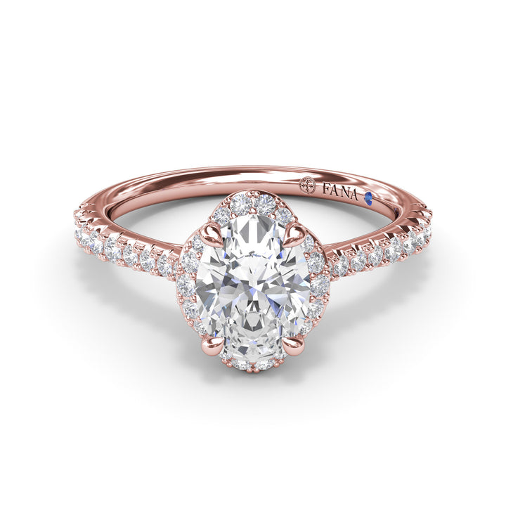 Blossoming Oval Diamond Engagement Ring
