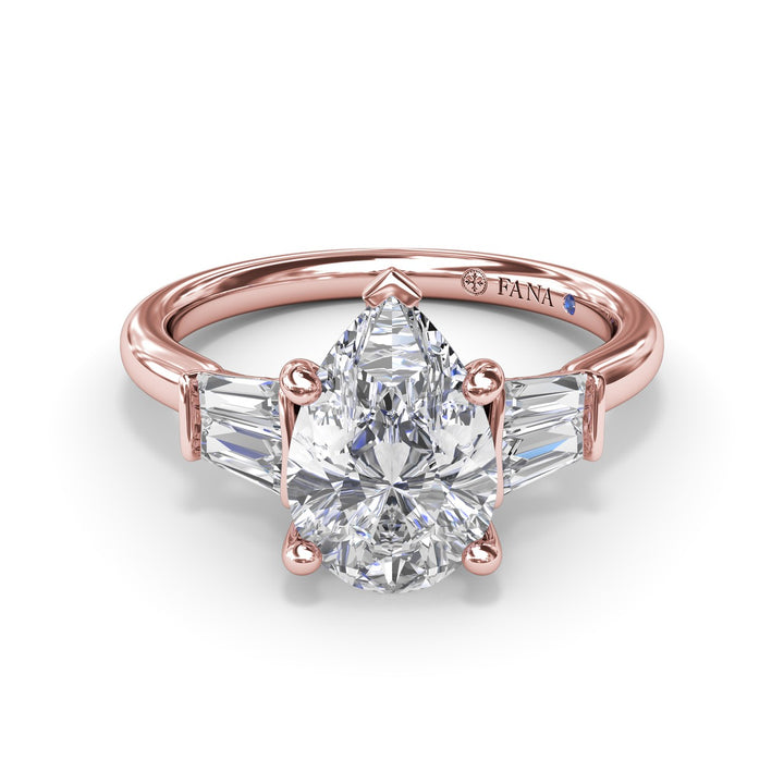 Double Pear Diamond Engagement Ring