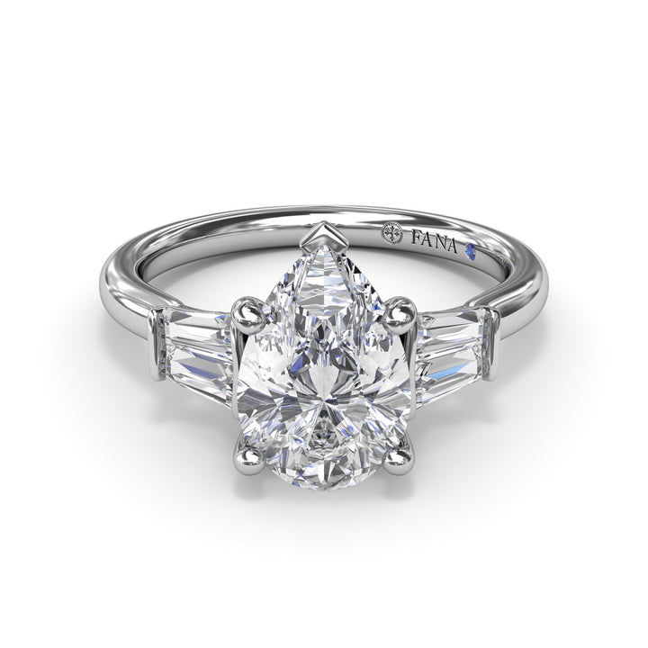 Double Pear Diamond Engagement Ring