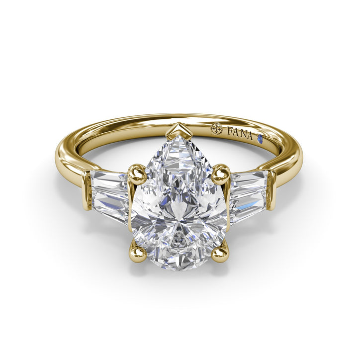 Double Pear Diamond Engagement Ring