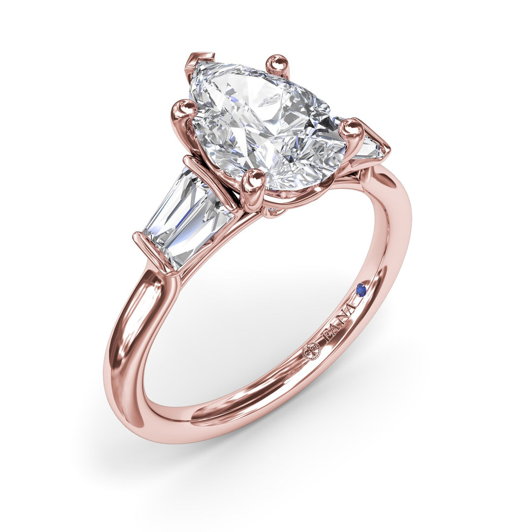 Double Pear Diamond Engagement Ring