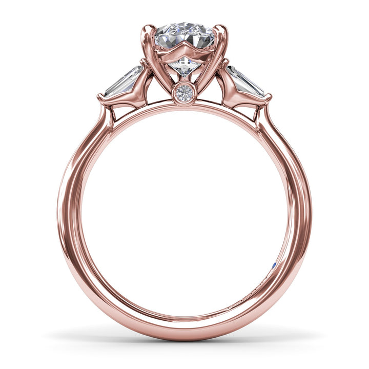 Double Pear Diamond Engagement Ring