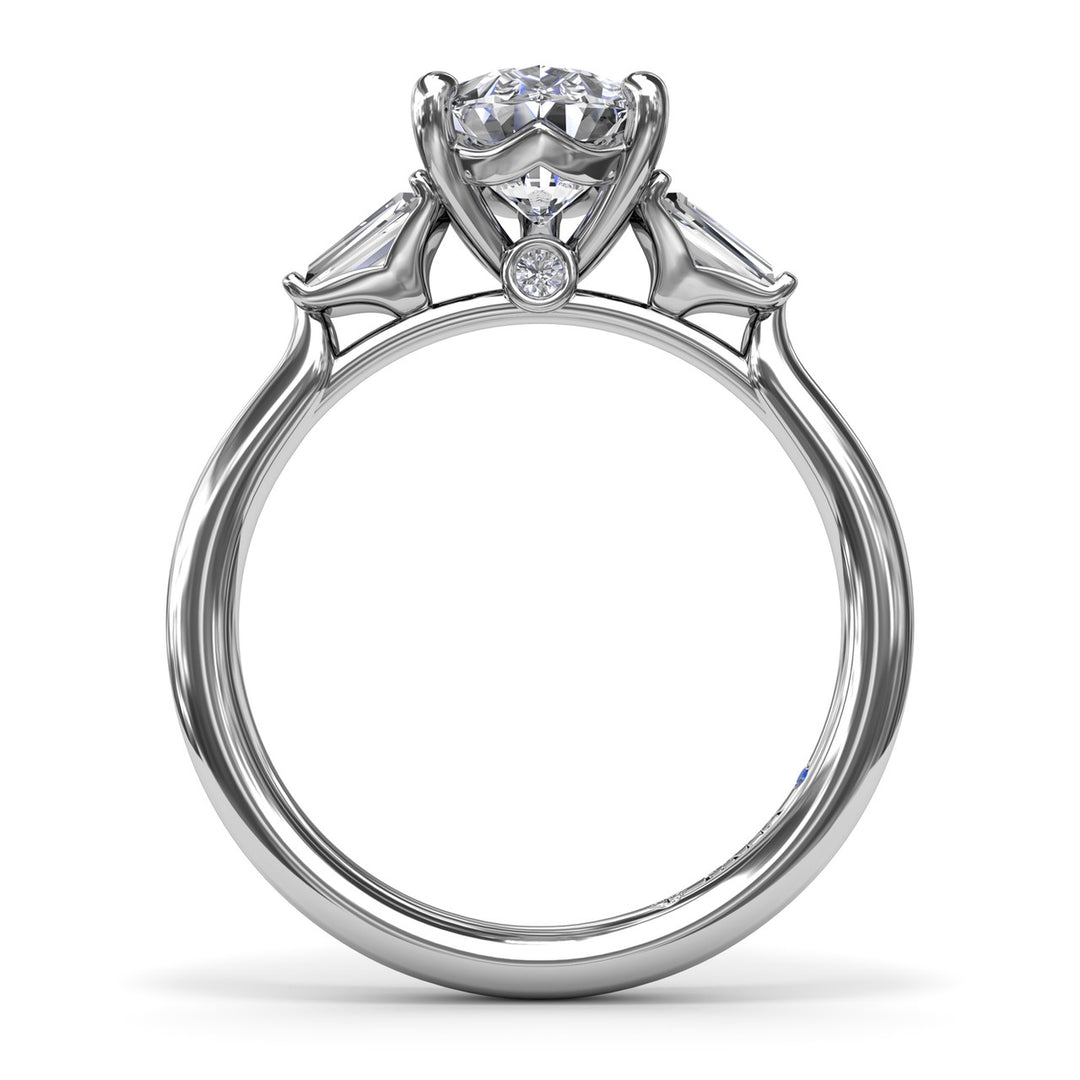 Double Pear Diamond Engagement Ring